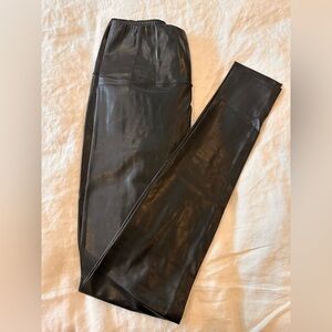 Aritzia Black Faux Leather Leggings
